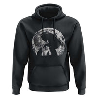 Fun Hand Boop Nose Bigfoot Cat Hoodie Sasquatch Full Moon