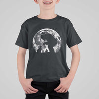 Fun Hand Boop Nose Bigfoot Cat T Shirt For Kid Sasquatch Full Moon