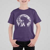 Fun Hand Boop Nose Bigfoot Cat T Shirt For Kid Sasquatch Full Moon