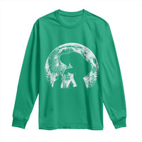 Fun Hand Boop Nose Bigfoot Cat Long Sleeve Shirt Sasquatch Full Moon
