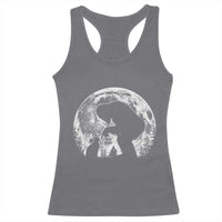 Fun Hand Boop Nose Bigfoot Cat Racerback Tank Top Sasquatch Full Moon