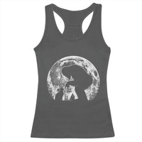 Fun Hand Boop Nose Bigfoot Cat Racerback Tank Top Sasquatch Full Moon