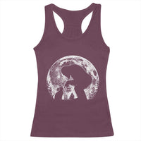 Fun Hand Boop Nose Bigfoot Cat Racerback Tank Top Sasquatch Full Moon