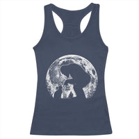 Fun Hand Boop Nose Bigfoot Cat Racerback Tank Top Sasquatch Full Moon