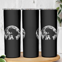 Fun Hand Boop Nose Bigfoot Cat Skinny Tumbler Sasquatch Full Moon