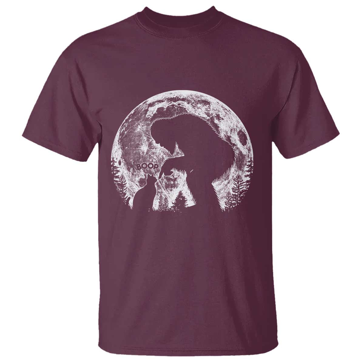 Fun Hand Boop Nose Bigfoot Cat T Shirt Sasquatch Full Moon