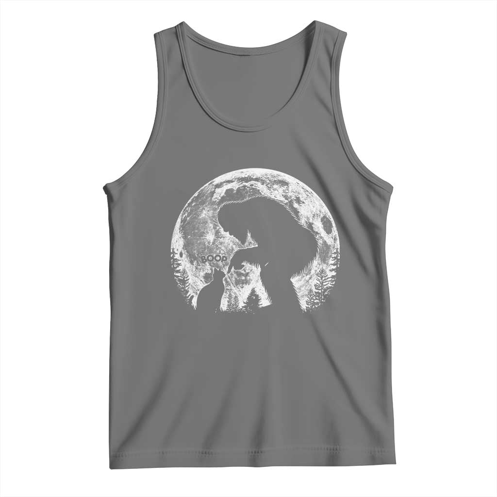 Fun Hand Boop Nose Bigfoot Cat Tank Top Sasquatch Full Moon