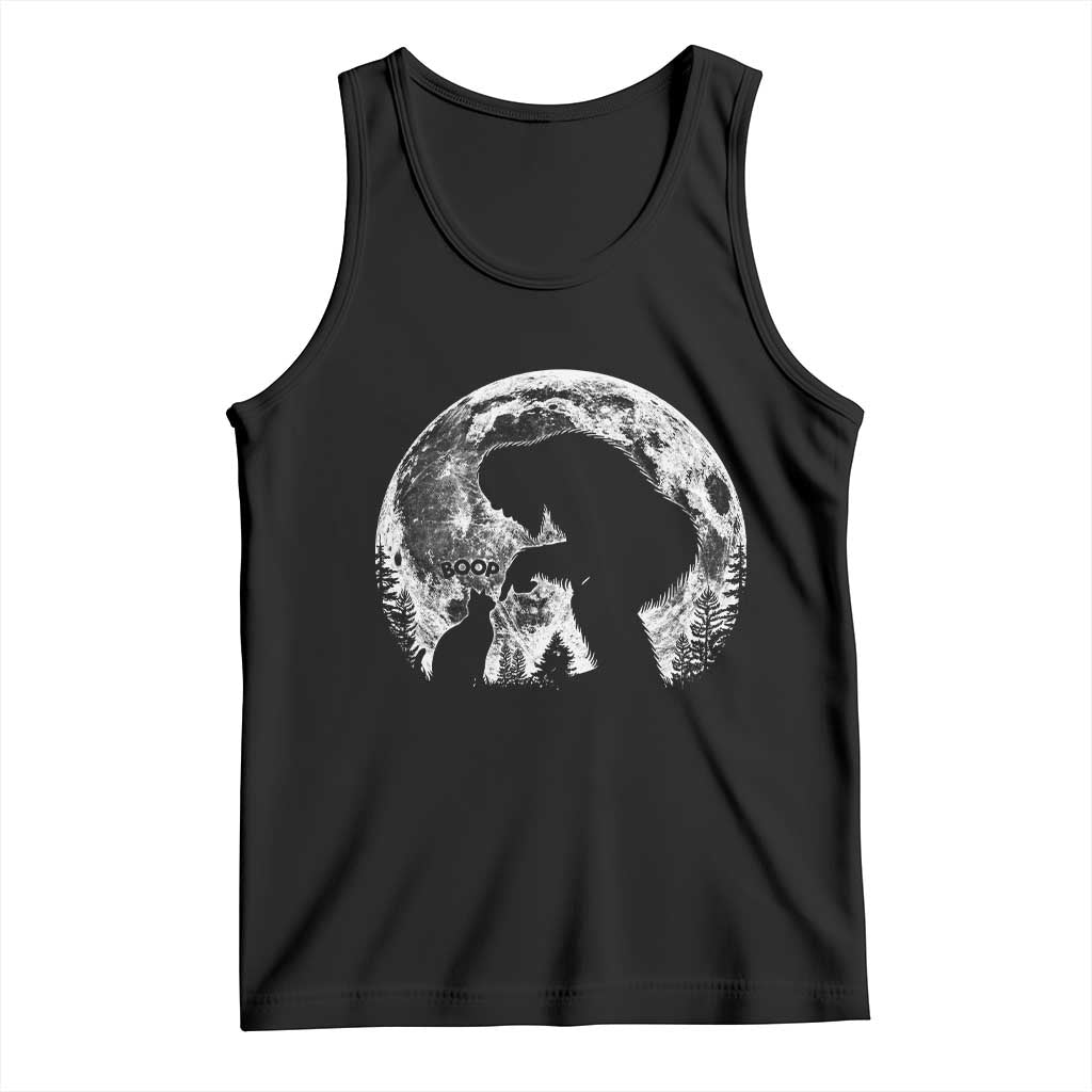 Fun Hand Boop Nose Bigfoot Cat Tank Top Sasquatch Full Moon