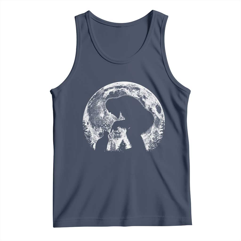 Fun Hand Boop Nose Bigfoot Cat Tank Top Sasquatch Full Moon