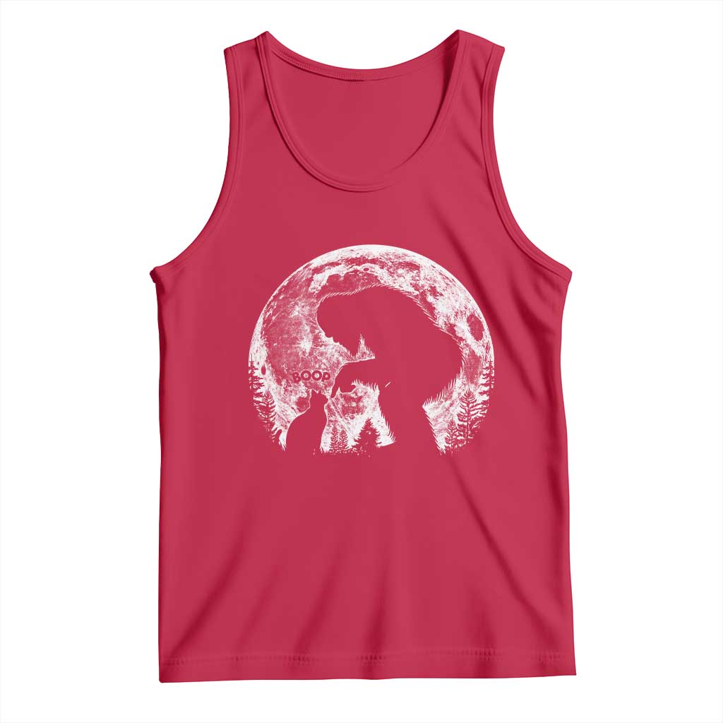 Fun Hand Boop Nose Bigfoot Cat Tank Top Sasquatch Full Moon
