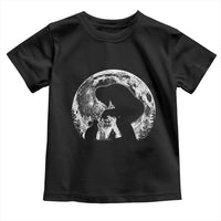 Fun Hand Boop Nose Bigfoot Cat Toddler T Shirt Sasquatch Full Moon
