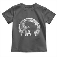 Fun Hand Boop Nose Bigfoot Cat Toddler T Shirt Sasquatch Full Moon