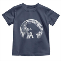 Fun Hand Boop Nose Bigfoot Cat Toddler T Shirt Sasquatch Full Moon