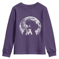 Fun Hand Boop Nose Bigfoot Cat Youth Sweatshirt Sasquatch Full Moon