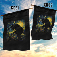 Fun Hand Boop Nose Bigfoot Cat Garden Flag Sasquatch Starry Night Van Gogh