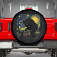 Fun Hand Boop Nose Bigfoot Cat Spare Tire Cover Sasquatch Starry Night Van Gogh