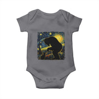 Fun Hand Boop Nose Bigfoot Cat Baby Onesie Sasquatch Starry Night Van Gogh
