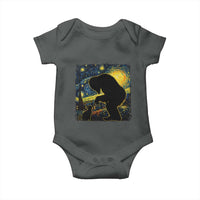 Fun Hand Boop Nose Bigfoot Cat Baby Onesie Sasquatch Starry Night Van Gogh