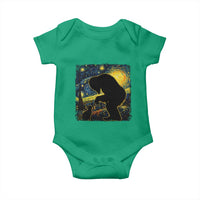 Fun Hand Boop Nose Bigfoot Cat Baby Onesie Sasquatch Starry Night Van Gogh