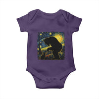 Fun Hand Boop Nose Bigfoot Cat Baby Onesie Sasquatch Starry Night Van Gogh