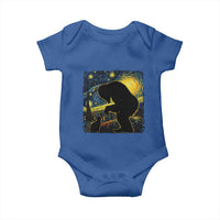 Fun Hand Boop Nose Bigfoot Cat Baby Onesie Sasquatch Starry Night Van Gogh