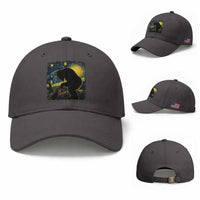 Fun Hand Boop Nose Bigfoot Cat Baseball Cap Sasquatch Starry Night Van Gogh