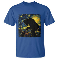Fun Hand Boop Nose Bigfoot Cat T Shirt Sasquatch Starry Night Van Gogh
