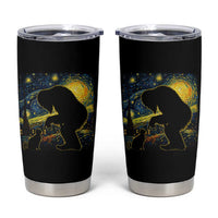 Fun Hand Boop Nose Bigfoot Cat Tumbler Cup Sasquatch Starry Night Van Gogh