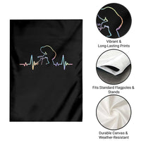 Fun Hand Boop Nose Bigfoot Cat Garden Flag Heartbeat Sasquatch Cat Lover Animal Silhouette