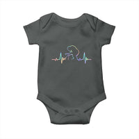 Fun Hand Boop Nose Bigfoot Cat Baby Onesie Heartbeat Sasquatch Cat Lover Animal Silhouette