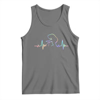 Fun Hand Boop Nose Bigfoot Cat Tank Top Heartbeat Sasquatch Cat Lover Animal Silhouette