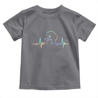Fun Hand Boop Nose Bigfoot Cat Toddler T Shirt Heartbeat Sasquatch Cat Lover Animal Silhouette