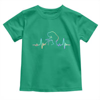 Fun Hand Boop Nose Bigfoot Cat Toddler T Shirt Heartbeat Sasquatch Cat Lover Animal Silhouette