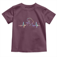 Fun Hand Boop Nose Bigfoot Cat Toddler T Shirt Heartbeat Sasquatch Cat Lover Animal Silhouette