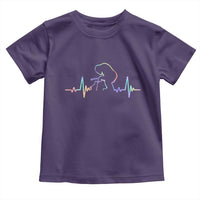 Fun Hand Boop Nose Bigfoot Cat Toddler T Shirt Heartbeat Sasquatch Cat Lover Animal Silhouette
