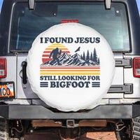Retro I Found Jesus Still Looking Bigfoot Spare Tire Cover Funny Sasquatch Bigfoot Believer Christian Humor