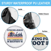 Retro I Found Jesus Still Looking Bigfoot Spare Tire Cover Funny Sasquatch Bigfoot Believer Christian Humor
