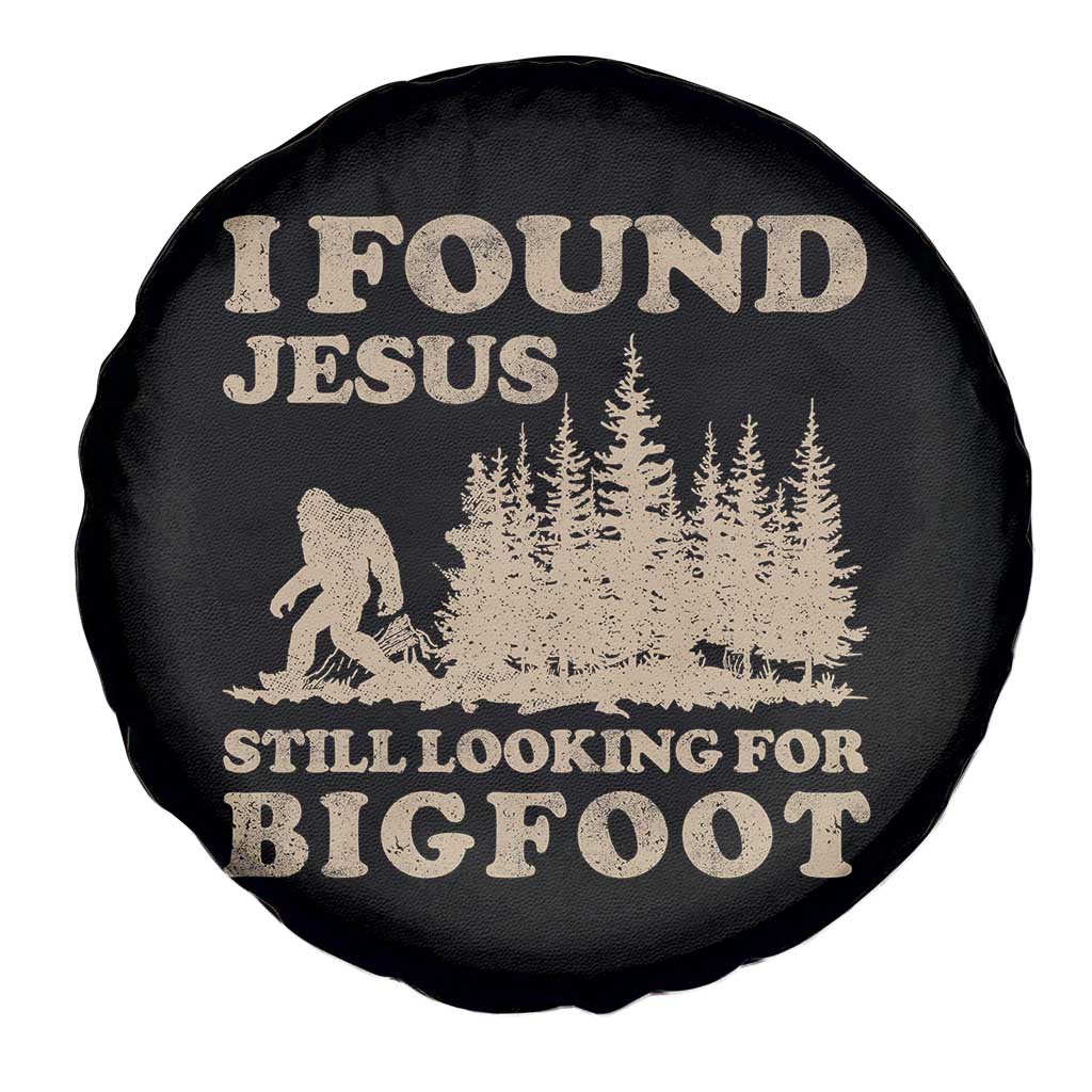 Retro I Found Jesus Still Looking Bigfoot Spare Tire Cover Vintage Sasquatch Believer Funny Christian Humor