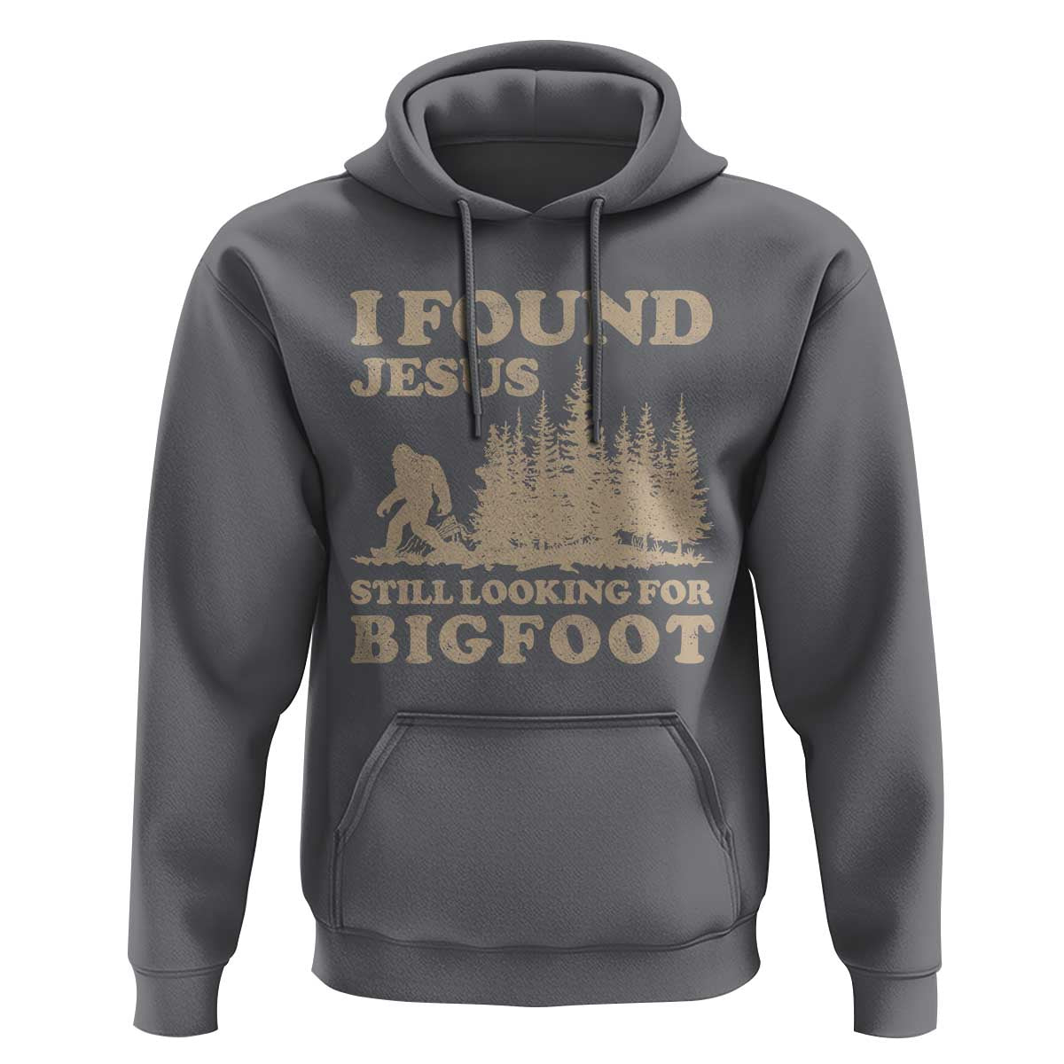 Retro I Found Jesus Still Looking Bigfoot Hoodie Vintage Sasquatch Believer Funny Christian Humor
