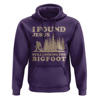 Retro I Found Jesus Still Looking Bigfoot Hoodie Vintage Sasquatch Believer Funny Christian Humor