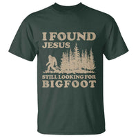 Retro I Found Jesus Still Looking Bigfoot T Shirt Vintage Sasquatch Believer Funny Christian Humor