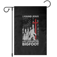 Retro I Found Jesus Still Looking For Bigfoot Garden Flag Camouflage US American Flag Camo