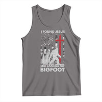 Retro I Found Jesus Still Looking For Bigfoot Tank Top Camouflage US American Flag Camo