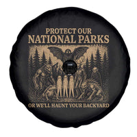 Funny Mothman Protect Our National Parks Spare Tire Cover Ghost Wendigo Skull Cryptid Weirdcore Folk Horror