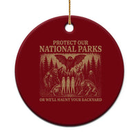 Funny Mothman Protect Our National Parks Ceramic Ornament Ghost Wendigo Skull Cryptid Weirdcore Folk Horror