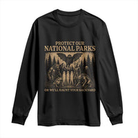 Funny Mothman Protect Our National Parks Long Sleeve Shirt Ghost Wendigo Skull Cryptid Weirdcore Folk Horror