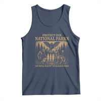 Funny Mothman Protect Our National Parks Tank Top Ghost Wendigo Skull Cryptid Weirdcore Folk Horror