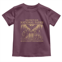 Funny Mothman Protect Our National Parks Toddler T Shirt Ghost Wendigo Skull Cryptid Weirdcore Folk Horror