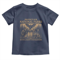 Funny Mothman Protect Our National Parks Toddler T Shirt Ghost Wendigo Skull Cryptid Weirdcore Folk Horror