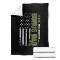 Bonus Dad Throw Blanket American Flag Best Bonus Dad Ever Fathers Day